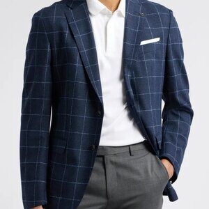 Boss Hugo Boss Hutson Check Virgin Wool Blend Sport Coat